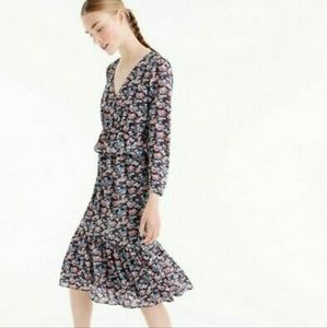 JCrew Ruffle Hem Dress in paisley floral